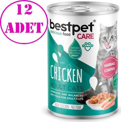 Best Pet Kedi Konservesi Tavuklu Hairball 400 Gr 12 AD