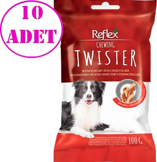 Chewing Twister Burgu Köpek Ödülü 100 gr 10 AD