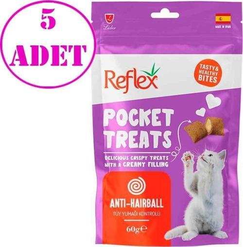Pocket Treats Kedi Ödül Maması Anti-Hairball Tüy Yumağı Kontrolü 60 Gr 5 AD