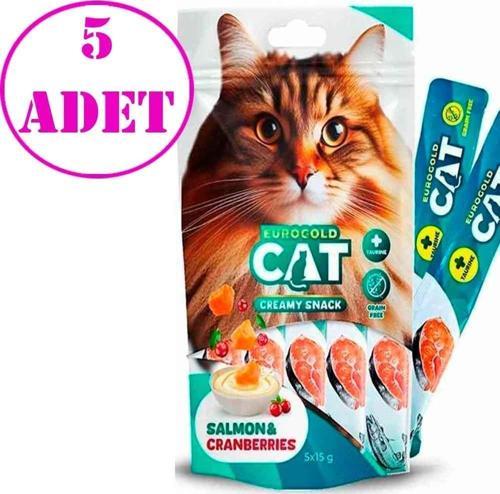 gold Somon Balığı ve Kızılcıklı Sıvı Kedi Ödülü 15 Gr 5'li PK 5 AD