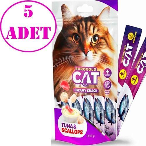 gold Ton Balığı ve Deniz Taraklı Sıvı Kedi Ödülü 5x15 Gr 5 AD