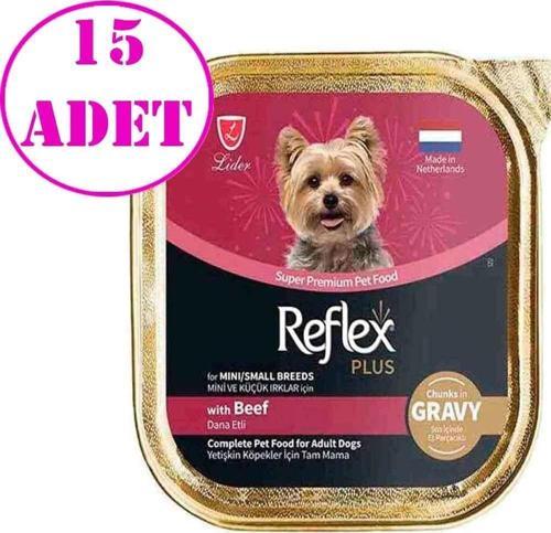 Sos İçinde Et Parçacıklı Dana Etli Mini ve Küçük Irk Yetişkin Köpek Konservesi 85 Gr 15 AD
