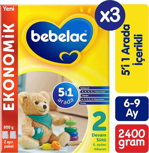 2 Devam Sütü 800 Gr X 3 Adet