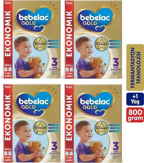 Gold 3 Numara 800 Gr 12+ Ay 4`Lü Avantaj Paketi (3200 Gr)