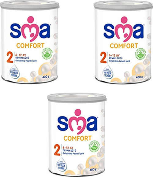Comfort 2 Numara 400 Gr 6-12 Ay 3`Lü Avantaj Paketi (1200Gr)