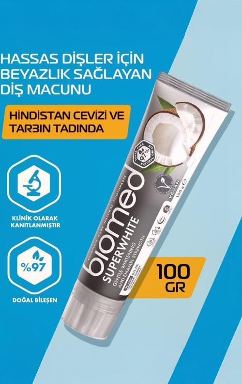 Superwhite Diş Macunu ( Doğal Bitkisel Vegan Florürsüz ) Diş Macunu 100 Gr
