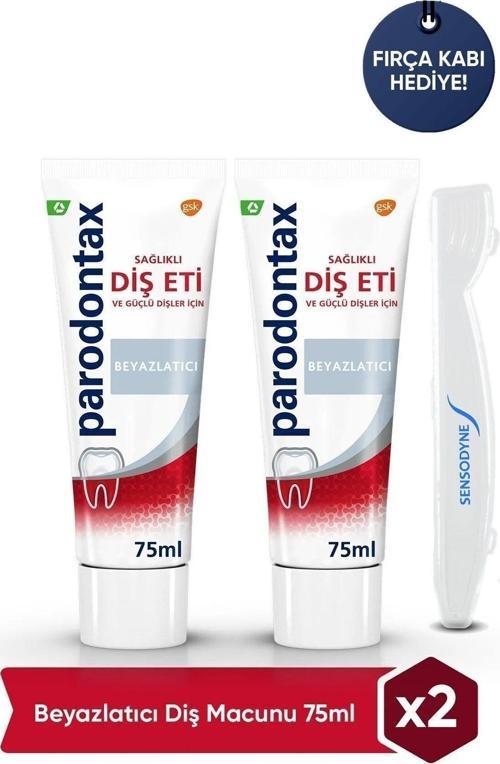 Beyazlatıcı Diş Macunu 75Ml X 2 Adet Fırça Kabı Hediye