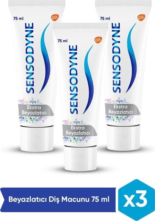 Ekstra Beyazlatıcı Diş Macunu 75Ml X 3 Adet
