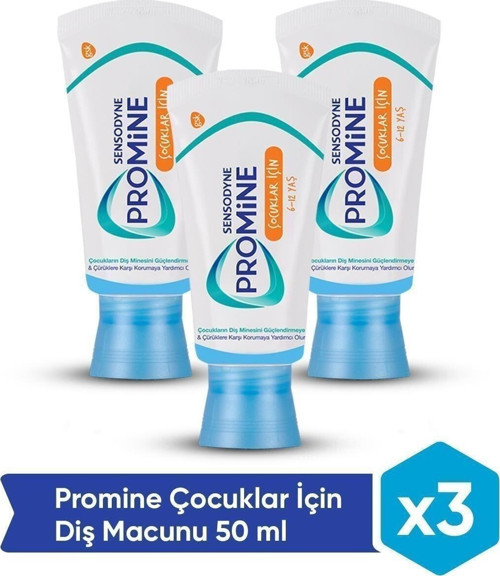 Promine Çocuklar İçin Diş Macunu 50 Ml X3
