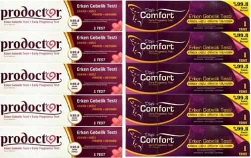 Gebelik Testi 5 Adet + Days Comfort 5 Adet