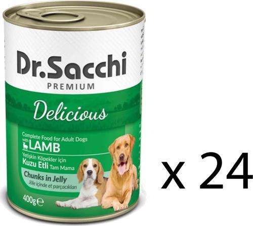 Dr. Sacchi Delicious Kuzulu Köpek Konservesi 400 gr (24 Adet)