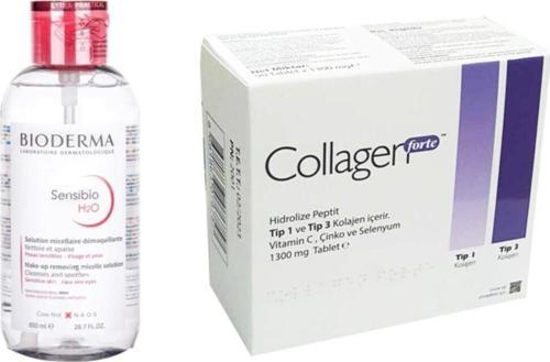 Tip 1 Ve Tip 3 Kolajen Içeren 90 Tablet Ve Bioderma Sensibio H2O 850 Ml
