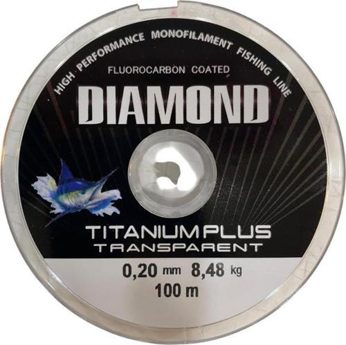 Diamond Titanium Plus 0.20 mm 100 mt Makara Misina - Renk: Füme 8,48 kg