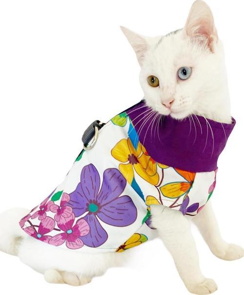Flower Power Su itici Yağmurluk Kedi Yağmurluğu 