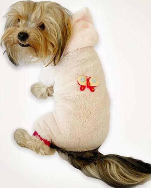Softie Butterfly Pembe Duo Köpek Tulumu Köpek Kıyafeti