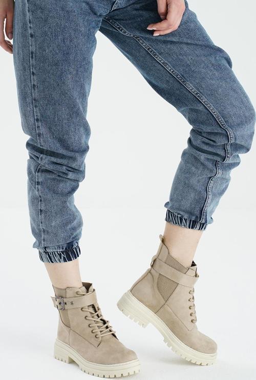 Yandan Lastikli Kemerli Günlük Kadın Bot&Bootie TS1084