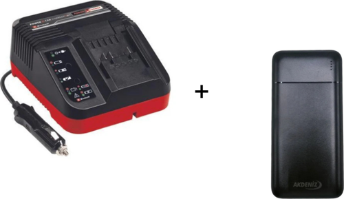 Power x Car Araç Şarj Cihazı – 4512113 + Akdeniz Taşınabilir Şarj Cihazı (Model: S125Q)