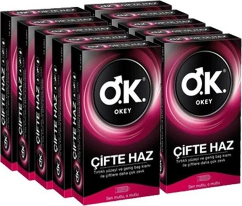 Prezervatif Çifte Haz Tırtıklı Yüzey 100'Lü ( 10 X 10 )