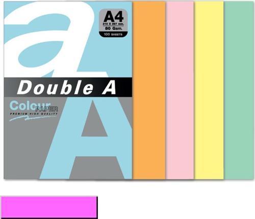Renkli Kağıt 100 LÜ A4 80 GR Pastel Pembe