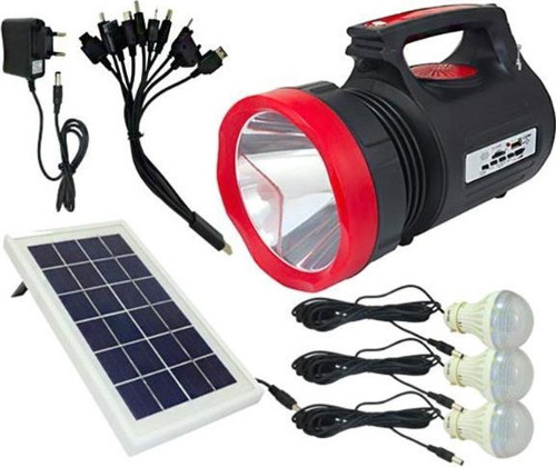 RT-906BT Güneş Panelli Radyolu 3 Ampullü Çok Amaçlı Solar Fener
