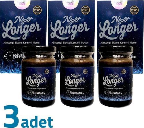 Night Longer VIP Ginsengli Bitkisel Karışımlı Macun 3X 125GR.