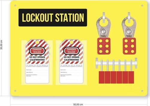 Etiketleme Kilitleme İstasyonu P Model Eked - 6 Kilit + 2 Çoklayıcı + 2 Etiket Sl Ls01