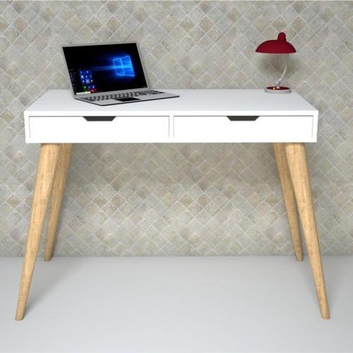 Stylish Masif Ayaklı Çekmeceli Çalışma Masası