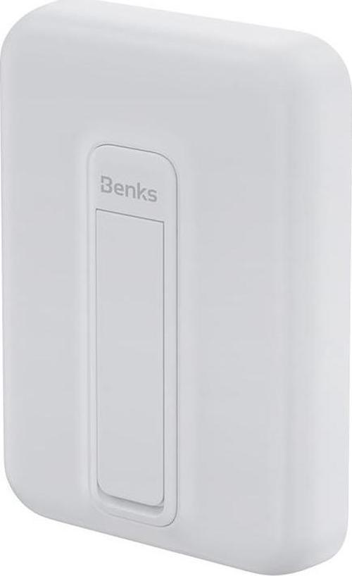 Magsafe Powerbank Mp09 Magnetik Standlı İnce Tasarımlı Powerbank 6000Mah 5W Beyaz