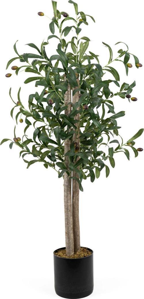 Siyah Saksıda 100 Cm Yapay Zeytin Ağacı