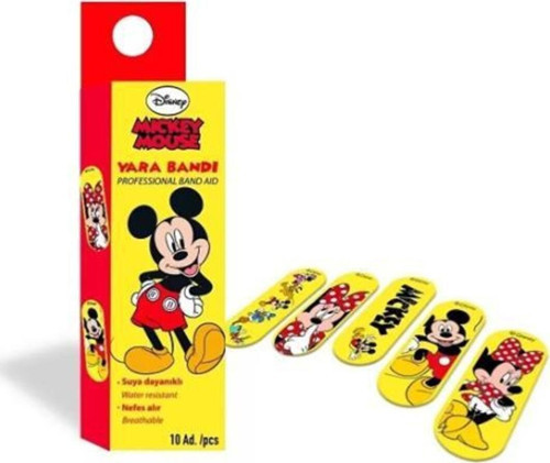 Disney Mickey Mouse Suya Dayanıklı Yara Bandı 10'Lu