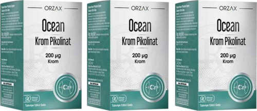 Krom Pikolinat 200 Mcg 90 Kapsül 3 Kutu
