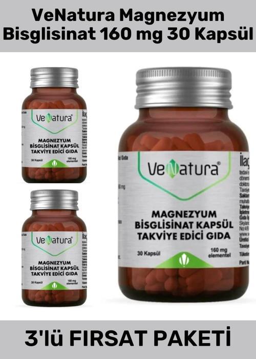 Magnezyum Bisglisinat 160 Mg 30 Kapsül - 3 Adet