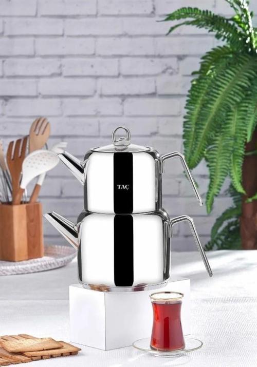 Hera Maxi Çaydanlık Takımı Platin TAC-5907