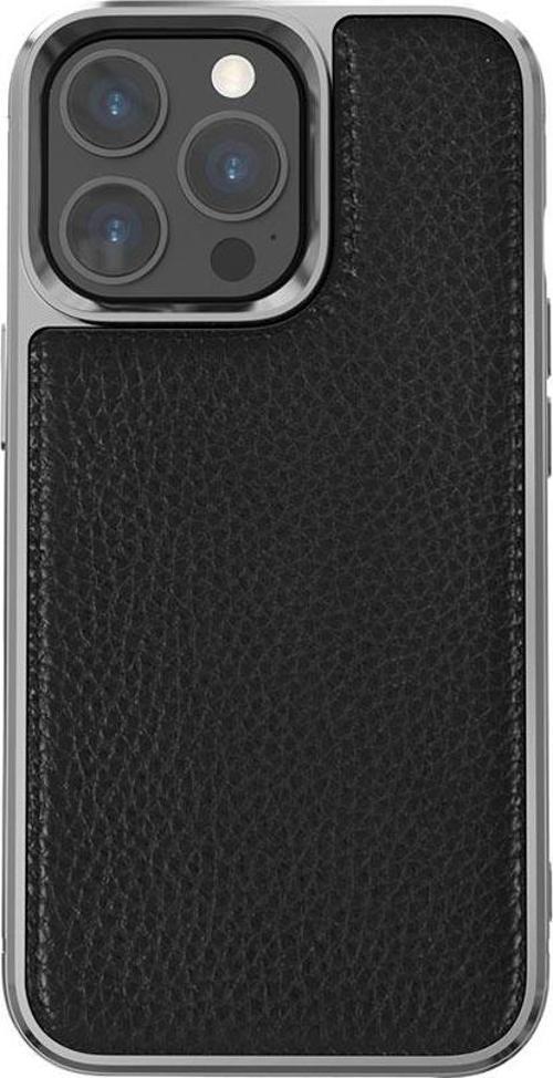iPhone 13 Pro Uyumlu Kılıf Genuine Leather Silver Calfskin Orjinal Deri Kapak