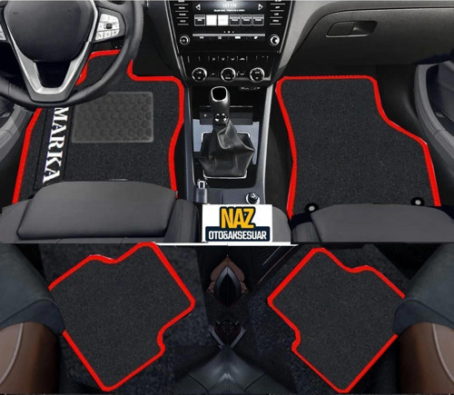 SUZUKİ BALENO 2015 + Siyah Halı Kırmızı Kenar Petek Topuk