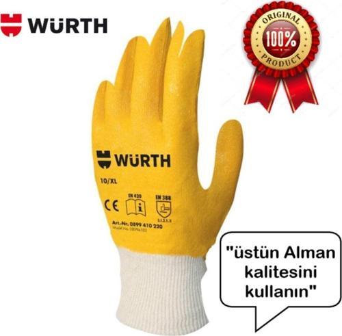 Iş Güvenliği Eldiveni Kalın Nitril Sarı No:9/L ( 1 Çift )