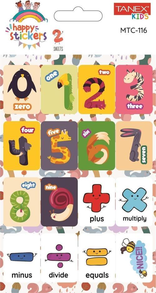 İlkokul Rakam Etiketi-8 Sticker 2 Li Mtc-116