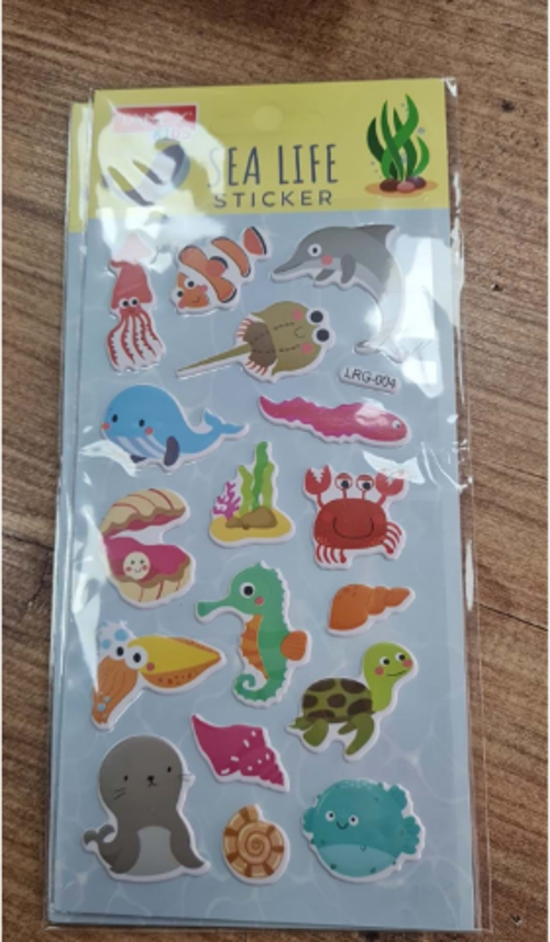 Sea Life Sticker-2 Puffy Etiketi Tnx-5101
