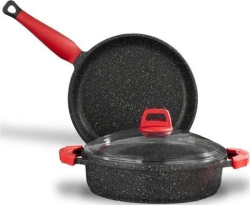 3 Parça Döküm Granit Set 26Cm