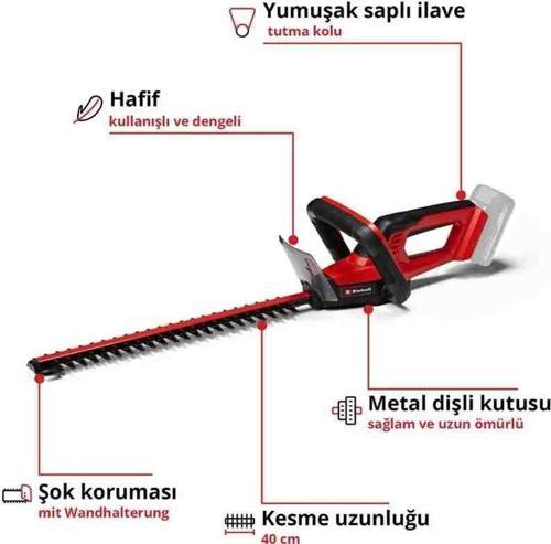 GC CH 18/40 Li ion Solo Akü Hariç Akülü Çit Budama
