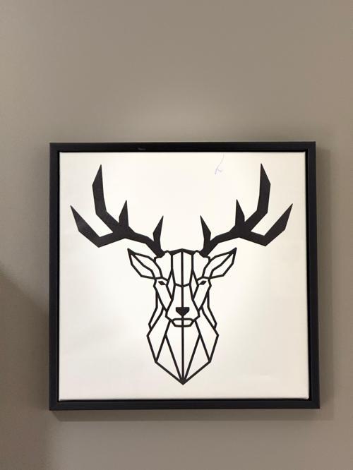 Dekoratif Geyik Desenli Tablo 40x40Cm AK.BMB0001