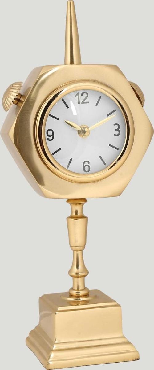 Vitale Gold Metal Altıgen Saat 10*16*39 cm AK.IV0291