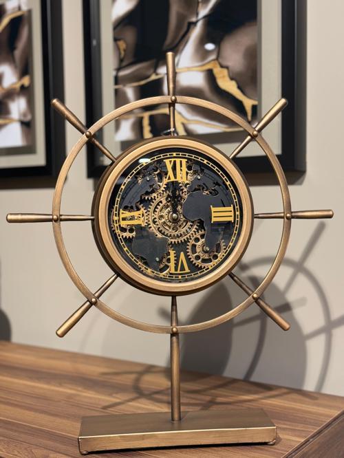 Vitale Metal Gemici Duvar Saati 47*53*8 cm AK.JI0041