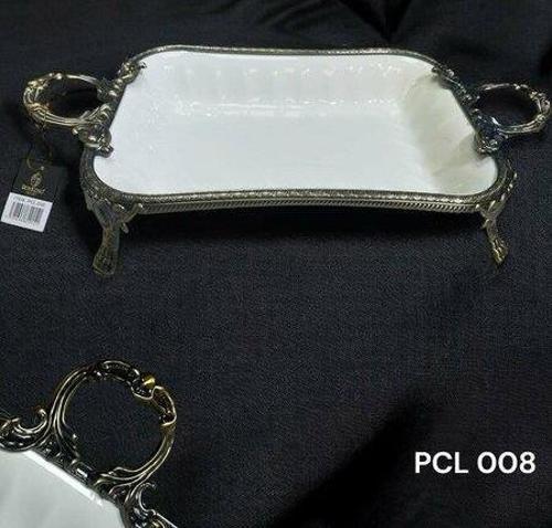Royking Elegance Dikdörtgen Sunum Tabak Antique 43 CM PCL 008