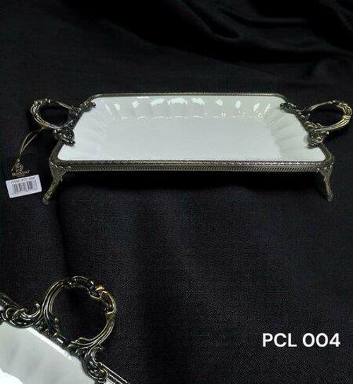 Royking Elegance Dikdörtgen Sunum Tabak Antique 46 CM PCL 004