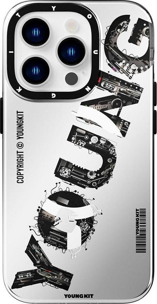 iPhone 14 Pro Max Uyumlu Kılıf Magsafe Şarj Özellikli Yazı Temalı Mechanic Serisi Kapak
