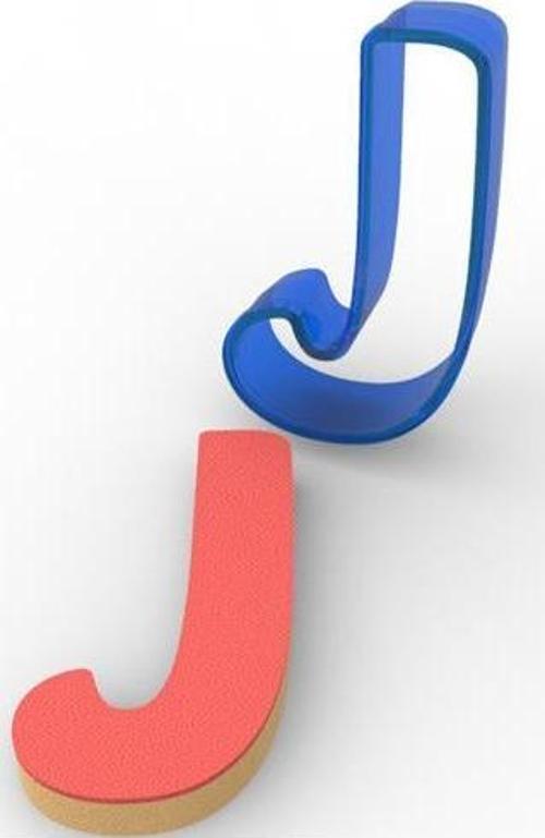 J harfi Polikarbon Kurabiye Kalıbı