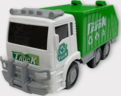İş Makineları Işıklı Sesli Çarp Dön 30cm - Çöp Kamyonu