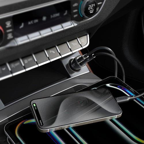 48W USB-C 2 Port Araç içi Adaptör - Samsung PPS Destekli Hızlı Şarj Aleti iPhone & Android & iPad Type-C PD 3.0 30W + QC 3.0 18W