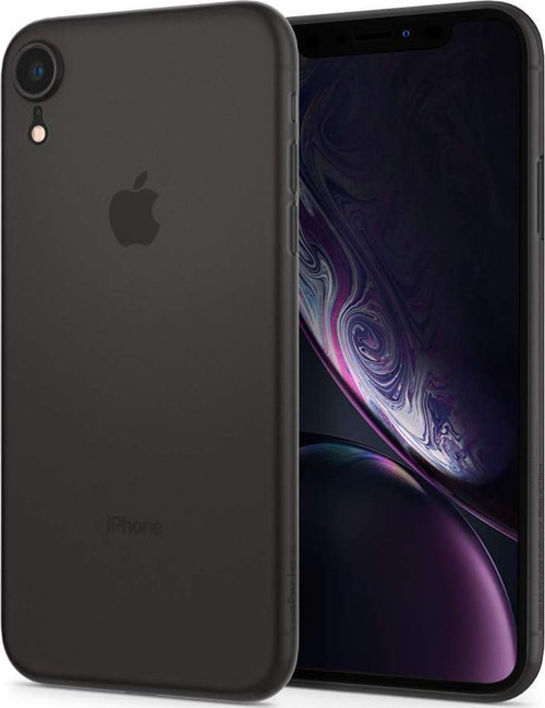 iPhone XR ile Uyumlu Kılıf Air Skin 0.3 mm Ultra ince Black